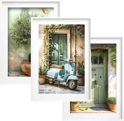 Obrázek produktu pro Nástěnná malba Nástěnný plakát 30x40 Triptych Italský styl Itálie do obývacího pokoje