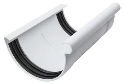 Produktbild von INEFA Rinnenverbinder halbrund, PVC NW100 / 100mm Weiß Dachrinnenverbinder, einfache Steckmontage,  Germany