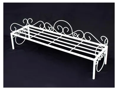 Produktbild von Blumenbank aus Metall in Weiß, 75 cm
