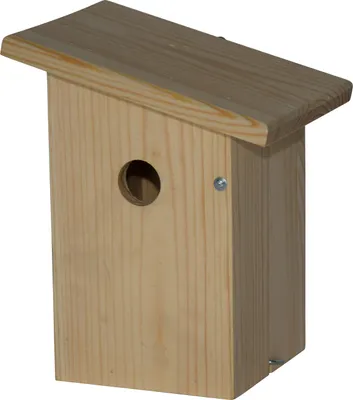 Produktbild von Dehner Natura Premium Wildvogel Nistkasten Jonna, Vogelhaus / Vogelnistkasten für Wildvögel, robust, ca. 19 x 24 x 16 cm, aus FSC® - em Kiefernholz, natur