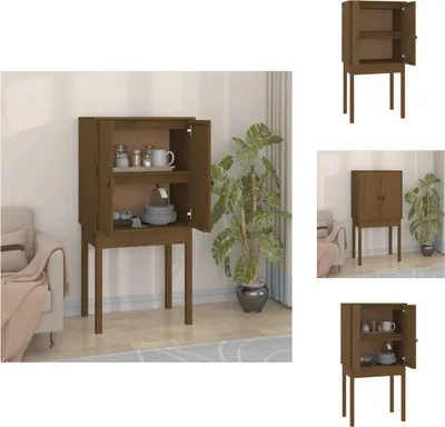 Produktbild von vidaXL Highboard Honigbraun 60x40x120 cm Massivholz Kiefer -  Sideboards