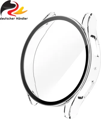 Produktbild von 2 in 1 Display Panzerglas & Schutzhülle Case Cover für Samsung Galaxy Watch 5, 40 mm - Transparent / Klar