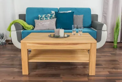 Produktbild von Couchtisch Wooden Nature 07 Eiche massiv geölt - Abmessung 47 x 100 x 70 cm (H x B x T)
