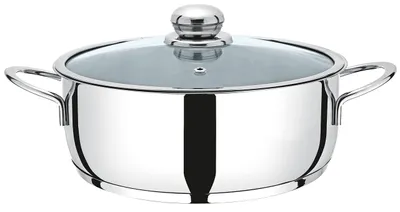 Image de Casserole avec couvercle - Acier inoxydable, 20 cm - Compatible avec les plaques à induction