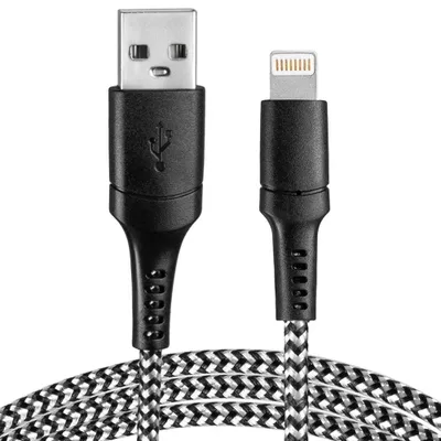 Obrázek produktu pro Vayox USB - Lightning kabel VA0149 | 1m | Opletený kabel | Černá/bílá