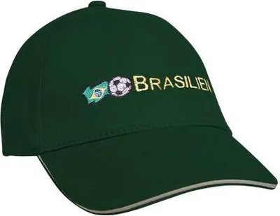 Produktbild von Baseballcap mit Einstickung Fahne Flagge Brasilien 68013 versch. Farben Color - grün