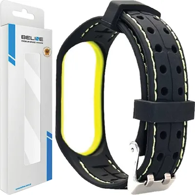 Produktbild von Beline Mi Band 3/4 Smart Strap Schwarz/Limette