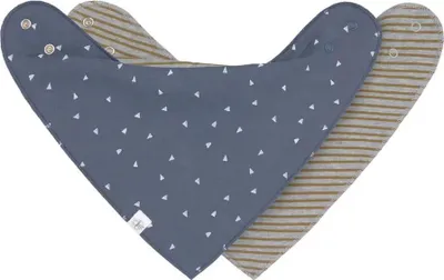 Produktbild von LÄSSIG GmbH Dreieckstuch Baby 2er Pack TRIANGLE blau