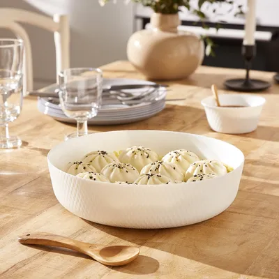 Produktbild von Luminarc Smart Cuisine Auflaufform Opal, 26 cm, Weiß, 5 Liter, Spülmaschinenfest, Gehärtetes Glas, Modern, Rund