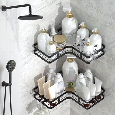 MODFU 2 Stück Duschregal, Eckregal, Badregal, Duschablage ohne Bohren Duschkorb Aluminium rostfrei Duschregal für Rasierapparat, Handtuch, Bürst