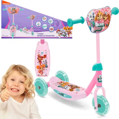 Obrázek produktu pro Paw Patrol Tříkolová koloběžka pro dívky, balanční koloběžka, nastavitelná, do 20 kg