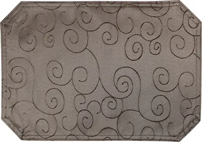 Produktbild von Tischset braun dunkel 35x50 cm Struktur damast Ornamente Platzset bügelfrei Deckchen