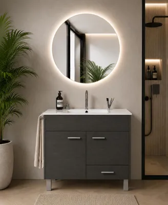 ORIGEN BATH SAMOS Badmöbel mit Waschbecken 80x40 cm, Graphit