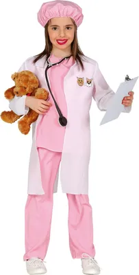 Immagine prodotto di costume da veterinario rosa per ragazze taglia 98-134, taglia:128/134