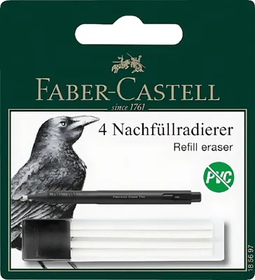 Produktbild von FABER-CASTELL Ersatzradierer für PRECISION ERASER PEN 4 Stück