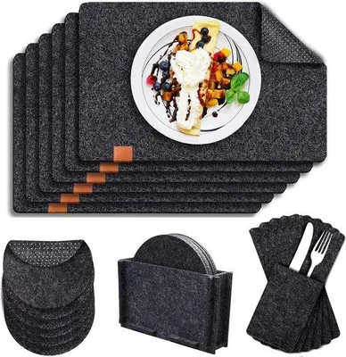 Produktbild von Famanu Platzset – Set von Platzsets – Hitzebeständig und rutschfest