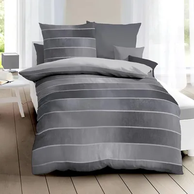 Produktbild von Kaeppel Mako-Satin Bettwäsche Timeless 135x200 cm + 80x80 cm zinn