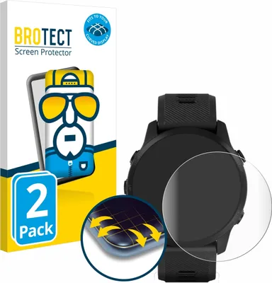 Produktbild von 2x BROTECT Fullscreen Schutzfolie für Garmin Forerunner 945 LTE Displayschutz Folie Fullcover Klar Transparent