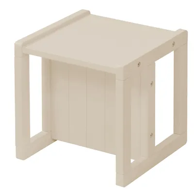 Produktbild von roba Sitzhocker für Kinder im Landhausstil - Wendehocker & Stuhl mit 3 Sitzhöhen - Multifunktionaler Kinderhocker - Holz beige / Cashmere
