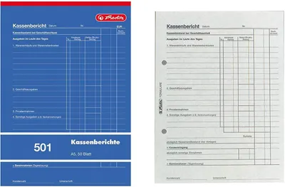 Image de herlitz Livre de formulaires "Rapport de caisse 501" DIN A5, 50 feuilles