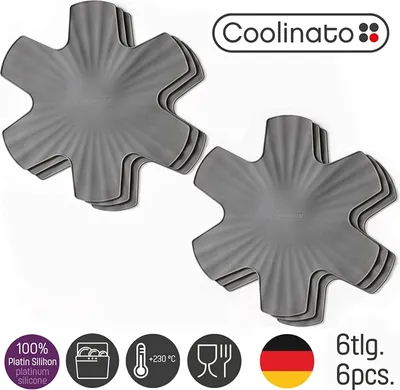 Immagine prodotto di Set Coolinato 6 pezzi platino - silicone - protezione per padella
