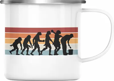 Produktbild von Trendation - Maler Geschenke Emaille Tasse Lackierer Lustig Geburtstag (Silber)