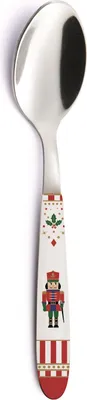 Produktbild von Kaffeelöffel Nussknacker weiß bunt L. 14cm aus Stahl + Kunststoff Easy Life