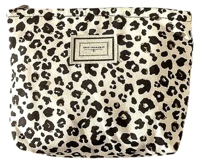 Produktbild von Schwarze Kosmetiktasche mit Leopardenmuster