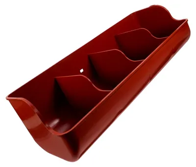 Produktbild von Großer Schweinefuttertrog mit Fächeraufteilung aus rostfreiem Material für die Fütterung von Ferkeln