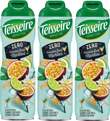 Produktbild von Teisseire Getränke-Sirup Passion Fruit Martini Maracuja 0% 600ml (3er Pack)