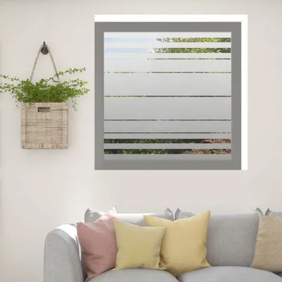 Produktbild von Sichtschutz Milchglas selbstklebend Klebefolie 110 cm x 110 cm Gestreift dick auslaufend