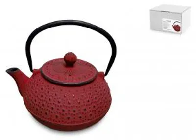 Immagine prodotto di H&H Teiera In Ghisa Smaltata Lt 0,80 Rosso