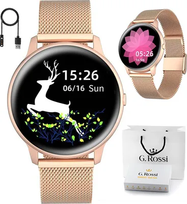Zdjęcie produktu dla SMARTWATCH DAMSKI G. Rossi SW015-4 rosegold (sg010d)