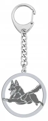 Produktbild von Mejk Jewellery Schipperke Schlüsselanhänger 925 Silber Hund Gravur