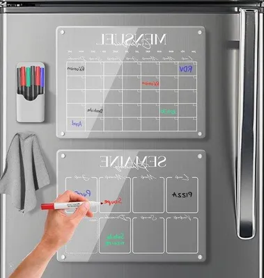 Produktbild von Famanu Magnetischer Kühlschrankkalender mit Zubehör - Wochen- und Monatsplaner