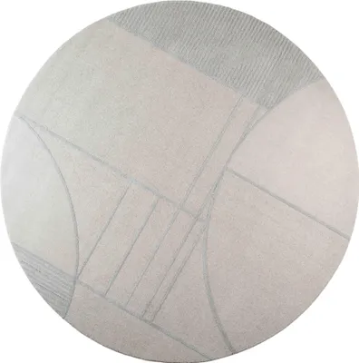 Produktbild von Zuiver Bliss Teppich Wolle rund Ø240 cm Grau/Blau