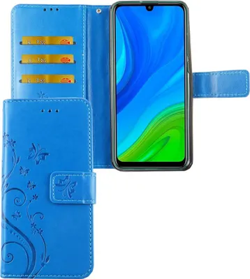 Produktbild von Huawei P smart 2020 Handy Hülle Schutz Tasche Cover Flip Case Kartenfach Blau