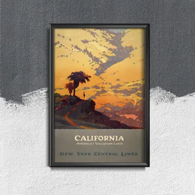Produktbild von Poster - Canvas - Leinwand - 21 cm x 29,7 cm - Fotoposter - Leinwandkunst - Kalifornien