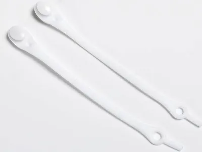 Image de INF Pack de 12 lacets élastiques sans nœuds en silicone Blanc