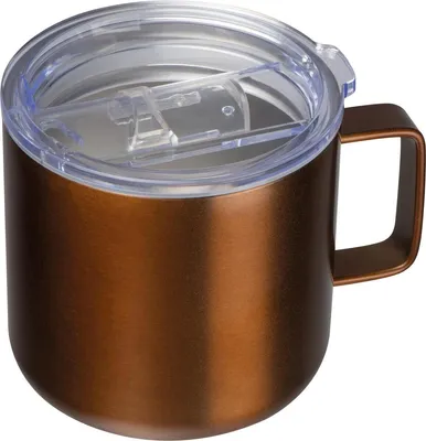Produktbild von Doppelwandige Vakuum Edelstahltasse transparentem Deckel / Farbe: roségold