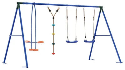 Obrázek produktu pro vidaXL Venkovní houpačka, vícebarevná, ocel a polyetylen