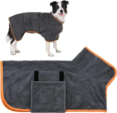 Produktbild von Hundebademantel S, Mikrofaser, verstellbare Riemen, für Hunde