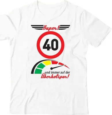 Produktbild von T-Shirt  40 , Größe M, Baumwolle- zum 40. Geburtstag- Geschenke zum Geburtstag
