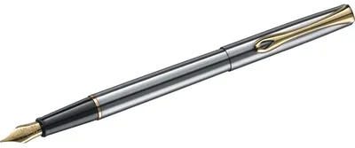 Image de Stylo plume Traveller acier inoxydable or Plume en acier inoxydable F