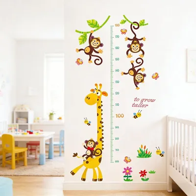 Produktbild von Kinderzimmer Wandsticker Dschungel Tiere – Selbstklebend PVC 145x84 cm