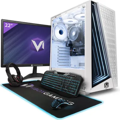 Produktbild von Vibox VI-142 Gaming PC Set Komplett - Monitor 23 Zoll - AMD Ryzen 3 3200GE 4,0 GHz - Radeon Vega 8 - 8 GB RAM - 1 TB SSD - Linux OS - WiFi