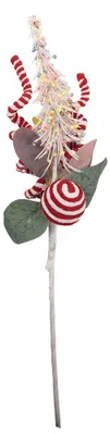 Productafbeelding van Clayre & Eef kerstdecoratie, 9x7x47 cm, wit, kunststof