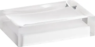 Produktbild von BISTA Seifenablage Polyresin Weiß 110x30x70 mm für Bad & Küche >> freistehend anwendbar