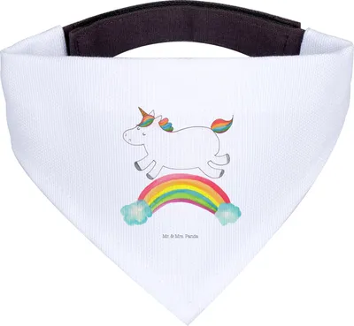 Produktbild von Mr. & Mrs. Panda Tuch Einhorn Regenbogen - Weiß - Geschenk, Halstuch, Unicorn, Hunde, Erwachsenwerden, Glitzer, Hunde-Halstuch, Hundehalstuch, Einhornpower, Für