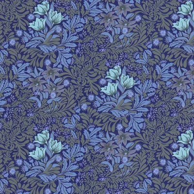 Produktbild von Profhome 390571-GU Blumen Tapete Floral matt violett blau grau-oliv grün 5,33 m2